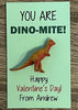 Dinosaur valentine cards - Dinosaur party favors