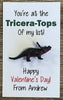 Dinosaur valentine cards - Dinosaur party favors
