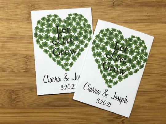 Shamrock Heart Seed Packets