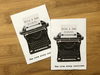 Typewriter seed packet favors