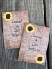 Burlap With Sunflowers Seed Packets