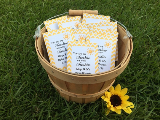 You Are My Sunshine Baby Shower Seed Packets
