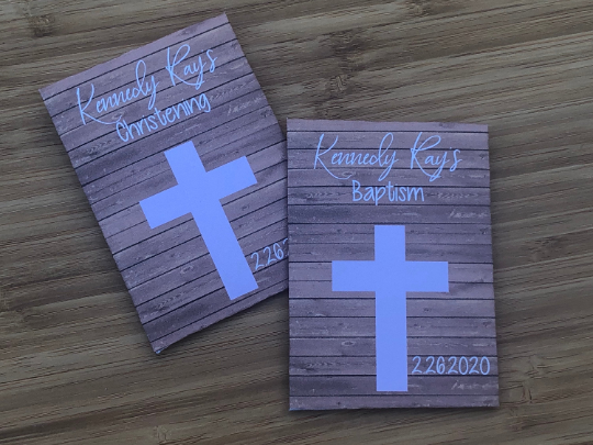 Pink Cross Baptism Seed Packets