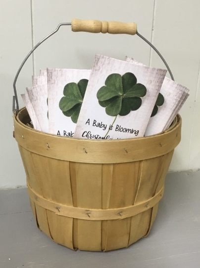 Shamrock Baby Shower Seed Packets