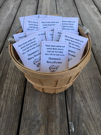 Stroller Baby Shower Seed Packets