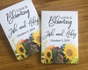 Fall Sunflower Floral bunch Wedding Seed Packets