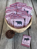 Rustic Red Buffalo Check  Baby Shower Seed Packets : Bear, Moose, Deer and Fox Mix