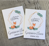 Fox Baby Shower Seed Packets with Frame
