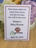 owl baby shower seed packets gifts