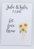 Sunflower Wedding Favors Seed Packets