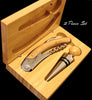 Engraved Wine Tool Set - Bamboo Wine Box