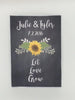 Sunflower Wedding Seed Packets Favors Chalkboard