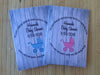 Pink or blue stroller baby shower seed packets favors