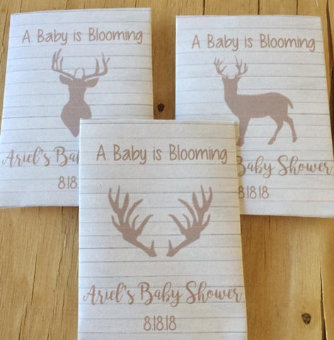 Deer Hunting Baby Shower Seed Packet Favors