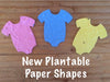 Plantable paper baby shower favors unisex