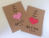 Plantable Paper Favors Heart Seed Favors