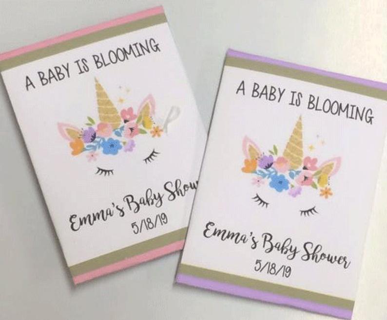 Unicorn baby shower seed packets Unicorn party favors – Favor Universe