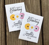 pink purple and yellow baby shower favors