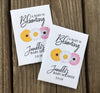 pink and yellow baby shower seed packets favors