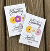 pink purple and yellow baby shower favors