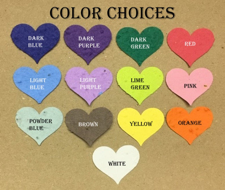 Plantable Hearts Paper favors