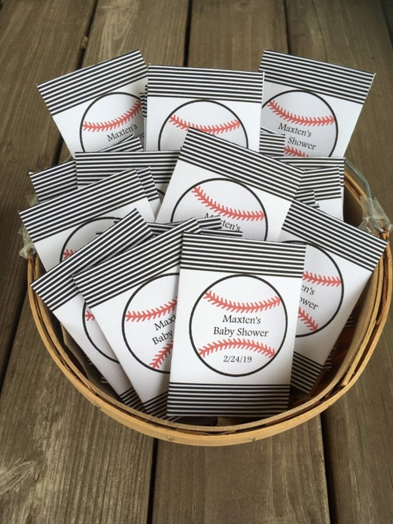 Baseball Baby Shower Seed Packets Favors