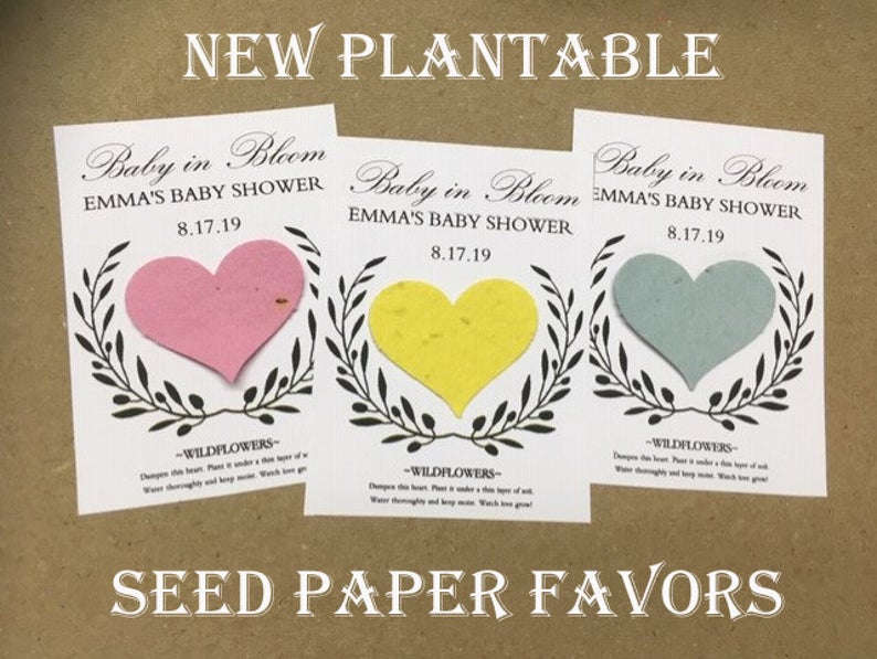 flower seed paper favors olive branch seed paper for baby shower favors