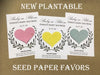 olive branch seed paper for baby shower favors