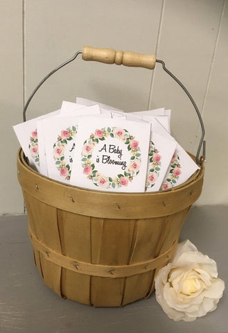 Pink Wreath Baby Shower Seed Packets Floral Favors