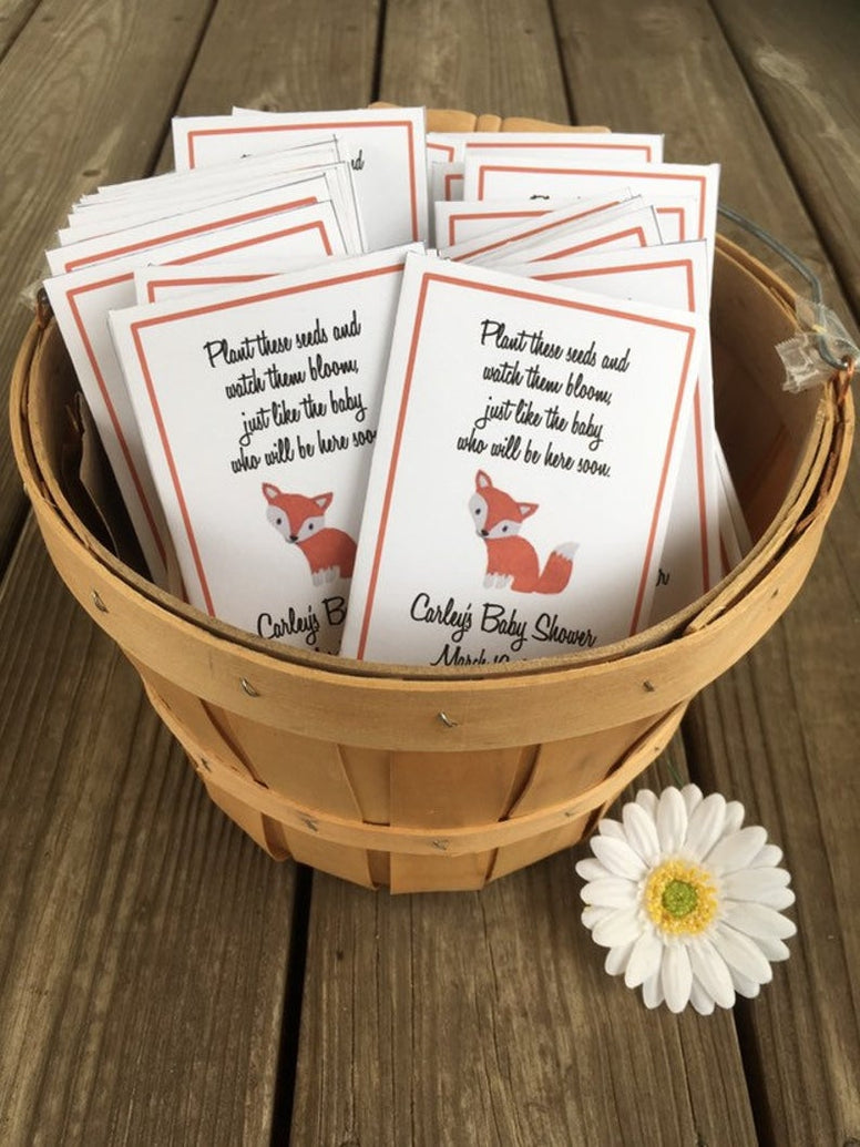 woodland baby shower fox