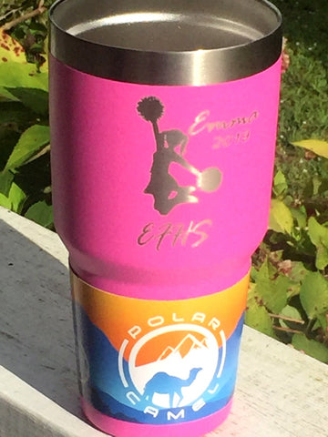 Personalized cheerleader tumbler