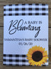 Buffalo Plaid Sunflower Baby Shower Seed Packets