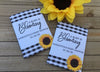 Buffalo Plaid Sunflower Baby Shower Seed Packets