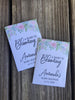 Pink Rose succulent Baby Shower Seed Packets Favors