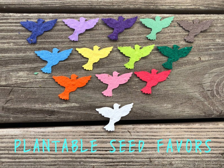 Plantable Paper Favors Dove Wedding