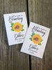 baby sunflower seed packets and ladybug shower favors