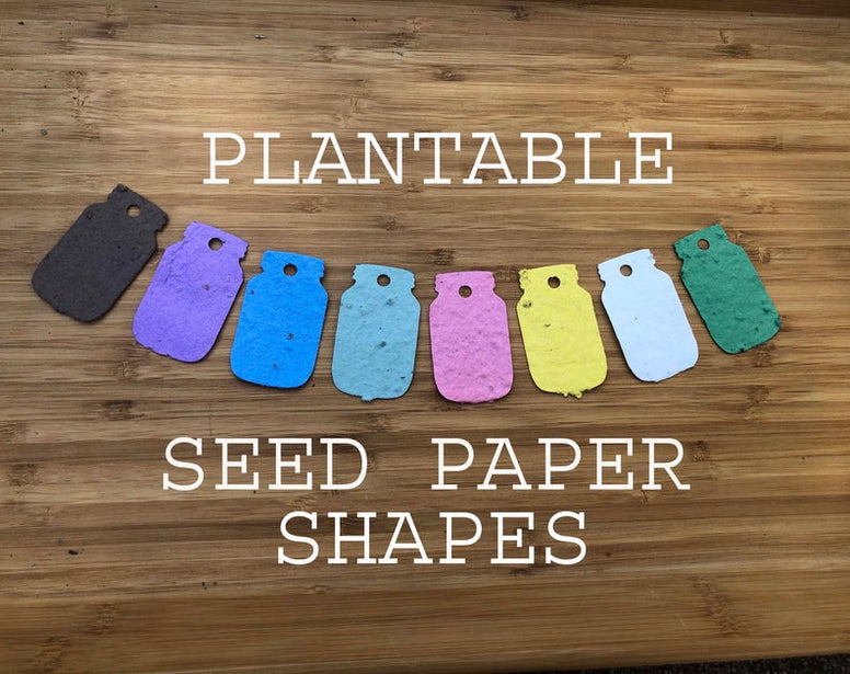 Plantable paper baby shower favors