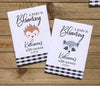 woodland animals fox or bear baby shower seed packets favors