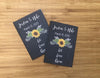 Sunflower Wedding Seed Packets Favors Chalkboard