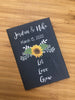 Sunflower Wedding Favors Vase Chalkboard