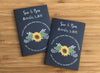 Sunflower Wedding Favors Vase Chalkboard