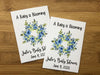 Baby Shower Blue Floral Seed Packet Favors