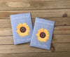 Custom yellow and gray flower wedding Favors