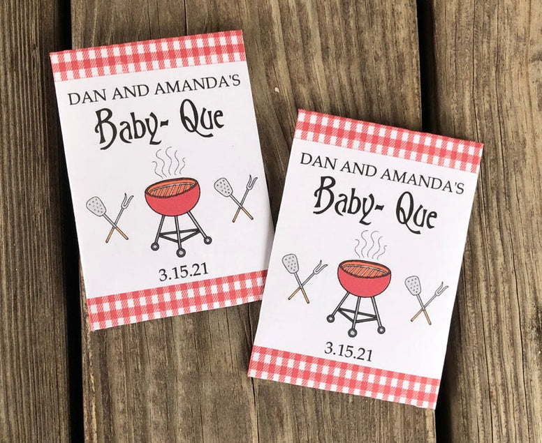 Baby Que Baby Shower Seed Packets