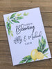 lemon seed packet wedding favors