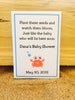 Sea Octopus Baby Shower Seed Packets Favors