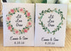 Floral Pink Burlap Wreath Seed Packets Favors