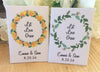 Floral Pink Burlap Wreath Seed Packets Favors