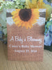 Baby Shower Seed Packets with Burlap and Lace and Large Sunflower - Favor Universe