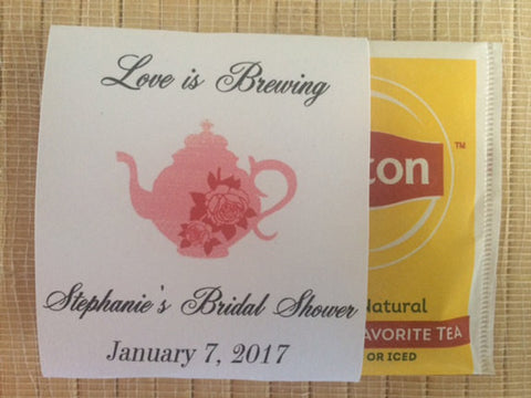 Bridal Shower Tea Pot Tea Packet Favors - Favor Universe